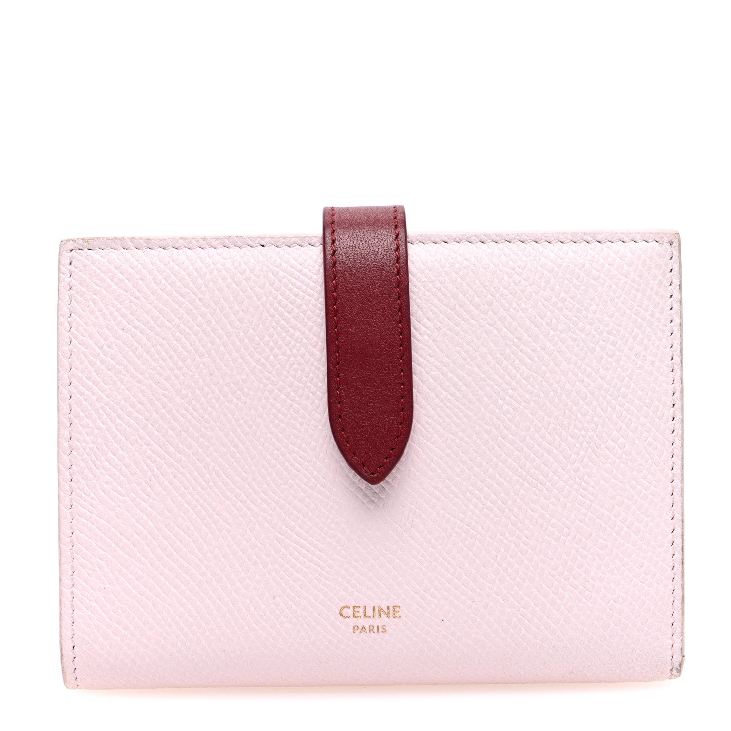 Celine Grained Calfskin Medium Multifunction Strap Wallet Peony Carmin 1 of 6