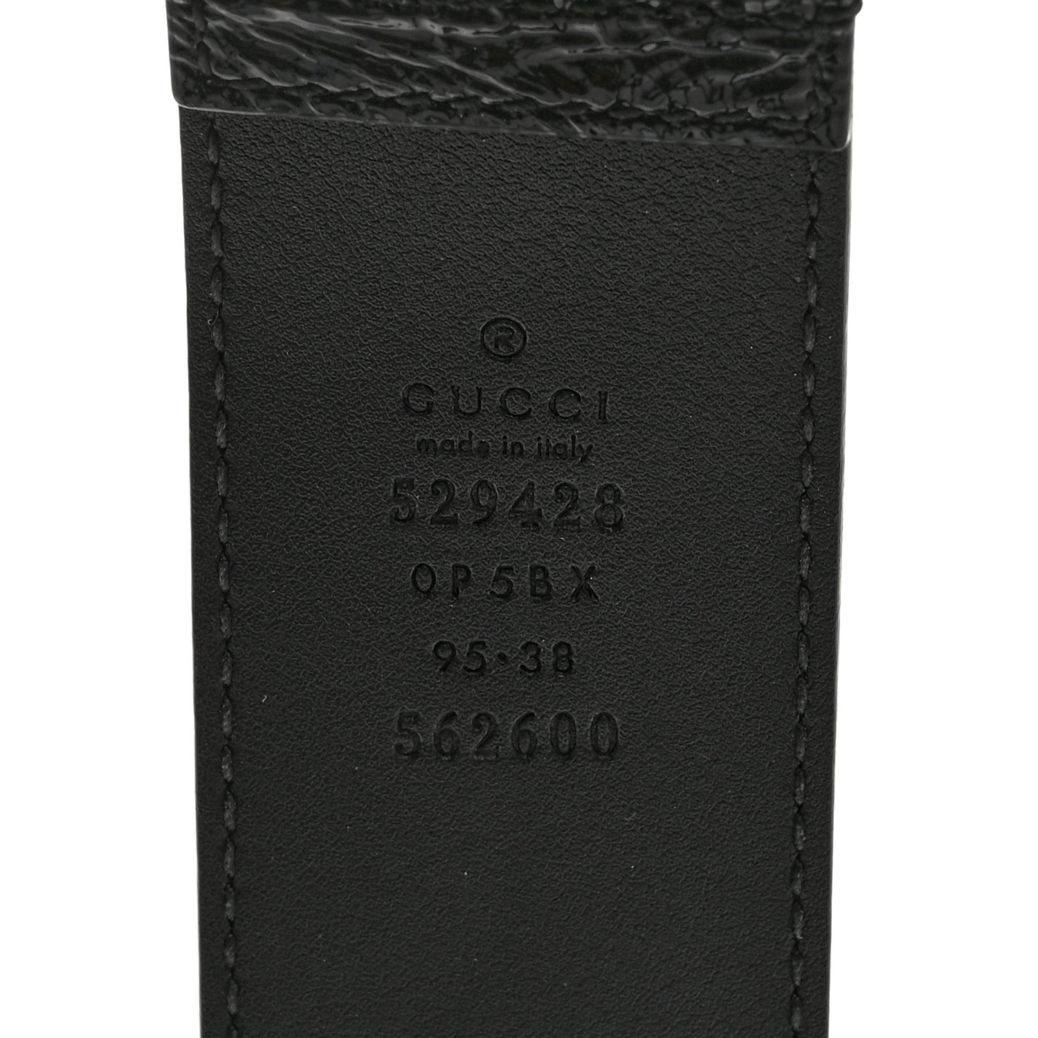Gucci Patent Rubber Game Patch Logo Belt Bag 95 38 Black 14 of 15