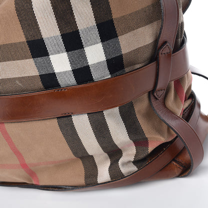 Burberry House Check Bridle Calfskin Medium Gosford Hobo Dark Tan 20 of 20