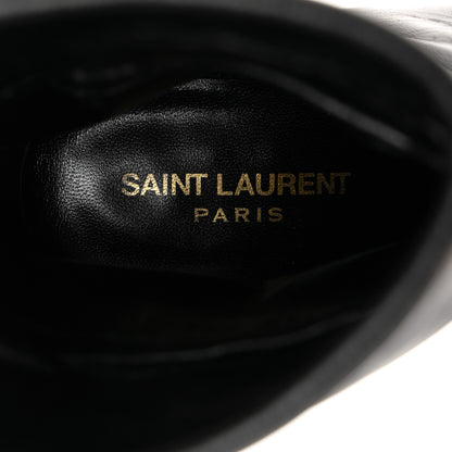 Saint Laurent Calfskin Liz 85 Wedge Booties 36 Black 6 of 8