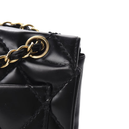 Chanel Glazed Calfskin Quilted Medium Single Flap Black 11 of 15