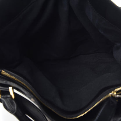 Burberry House Check Bridle Calfskin Large Lynher Tote Black 10 of 14