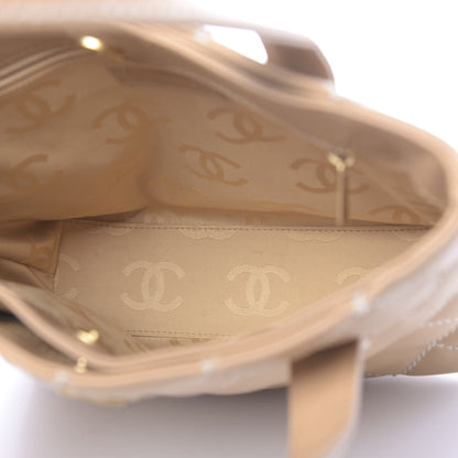 Chanel Calfskin Wild Stitch Tote Beige 6 of 12
