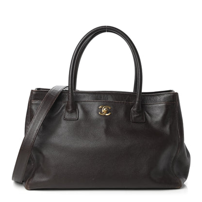 Chanel Calfskin Cerf Executive Shopper Tote Brown 1 of 12