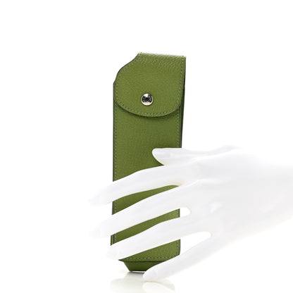 Hermes Chevre Mysore Pen Case Vert Anis 2 of 8