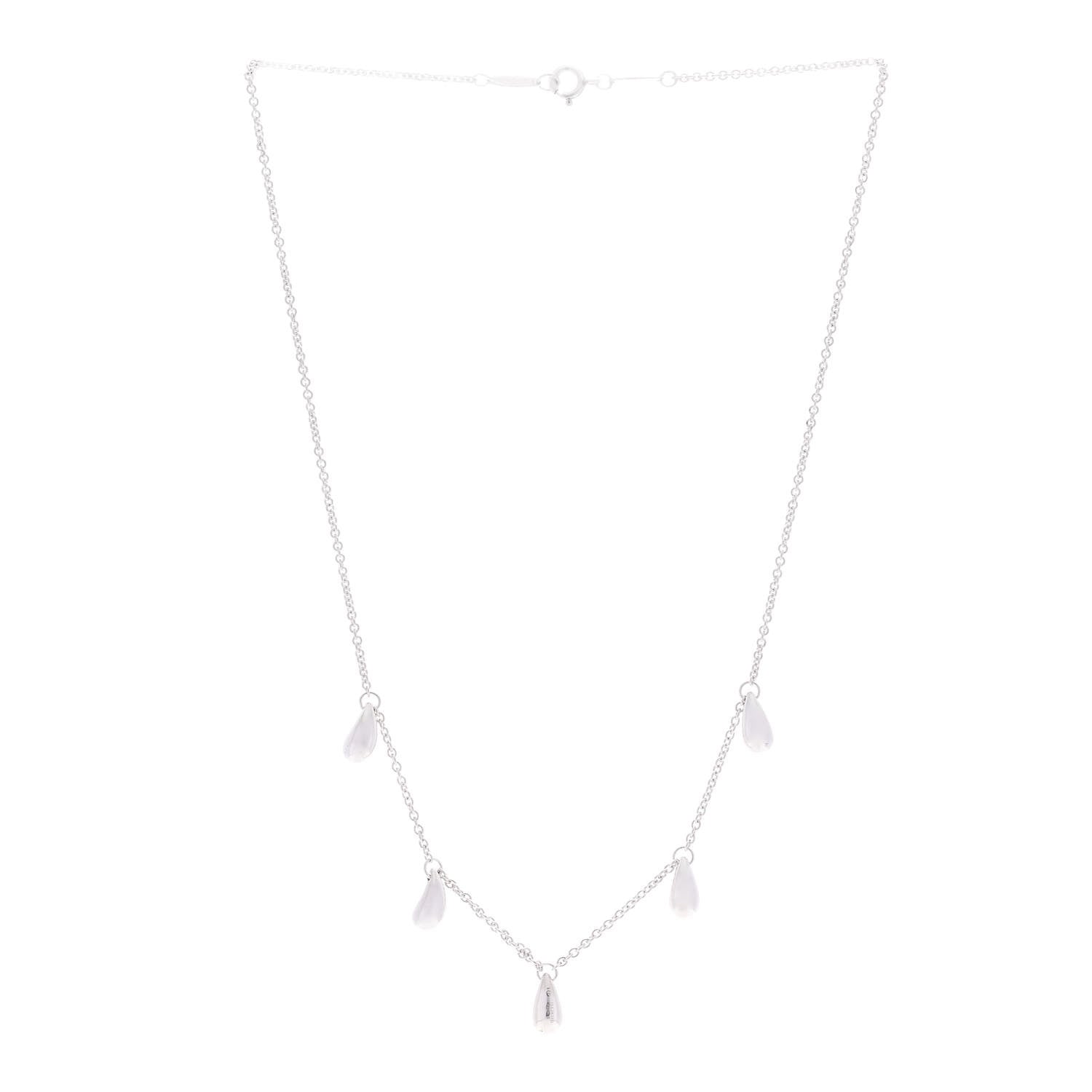 Tiffany Sterling Silver Elsa Peretti Teardrops Necklace 3 of 7