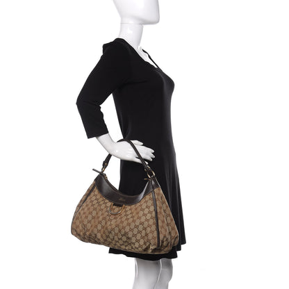 Gucci Monogram Large D Gold Hobo Dark Brown 2 of 21