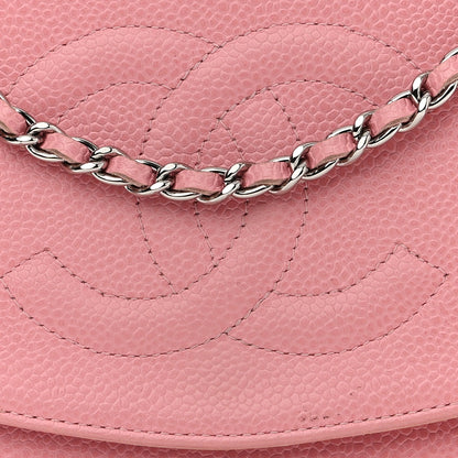 Chanel Caviar Timeless CC Wallet on Chain WOC Pink 10 of 19