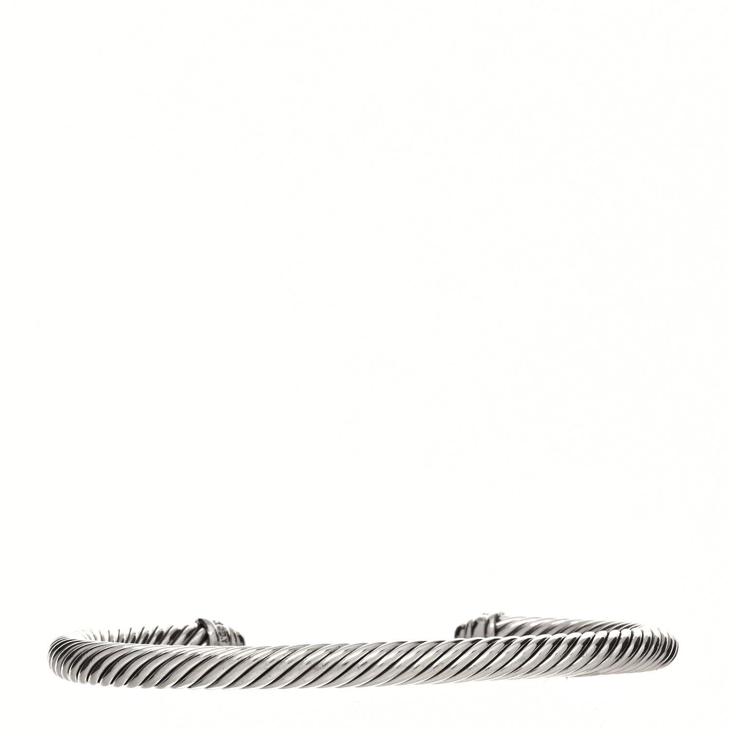 David Yurman Sterling Silver Diamond 5mm Cable Classics Bracelet 2 of 3