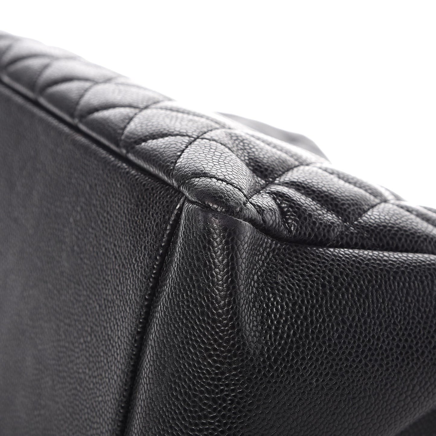 Caviar Quilted Grand Shopping Tote GST Black