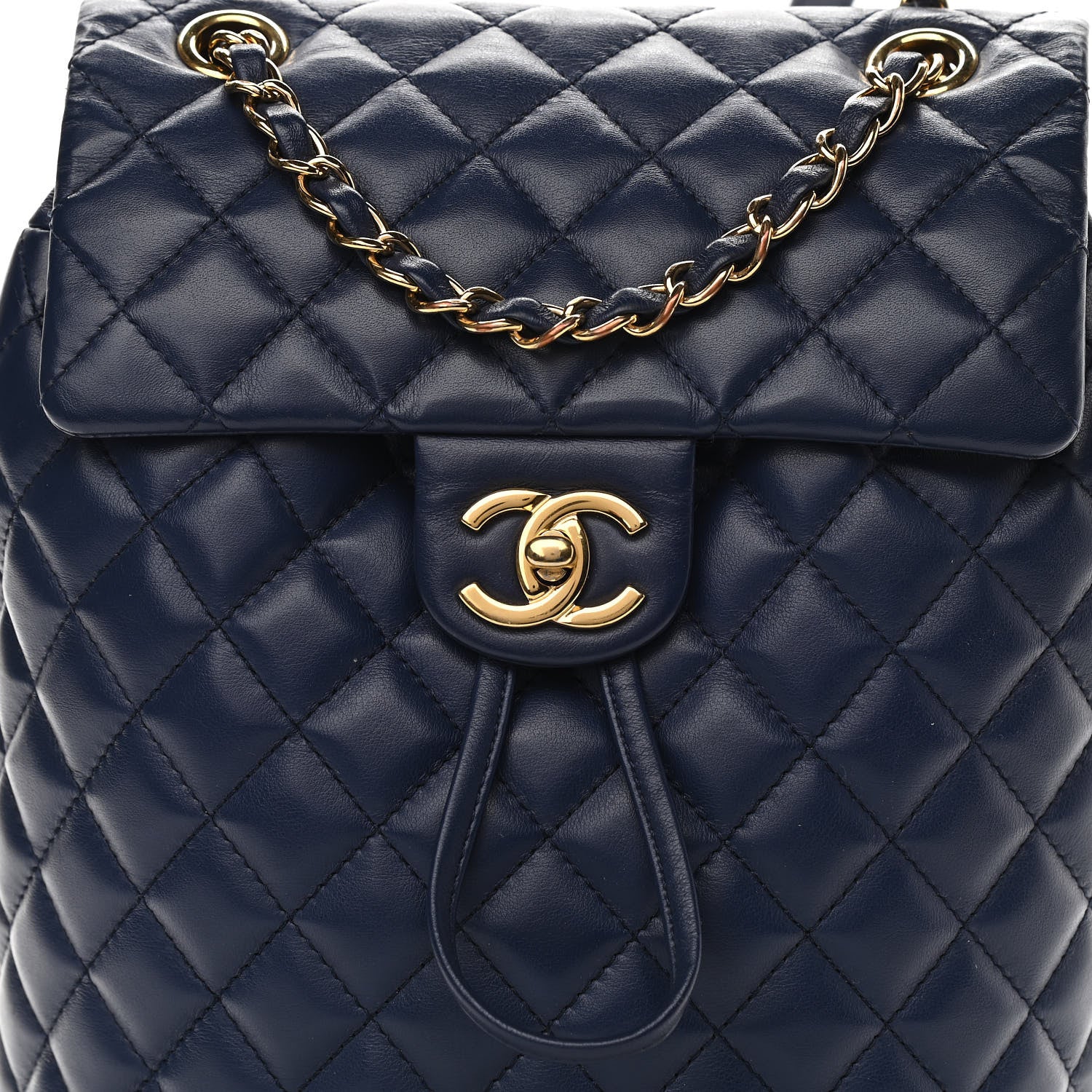 Chanel Calfskin Quilted Small Urban Spirit Backpack Navy 8 of 10