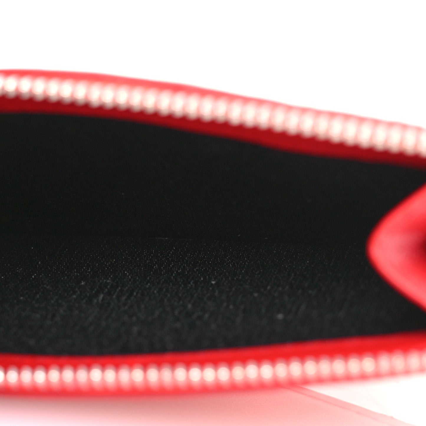 Calfskin London England Print Logo Alwyn Card Holder Bright Red
