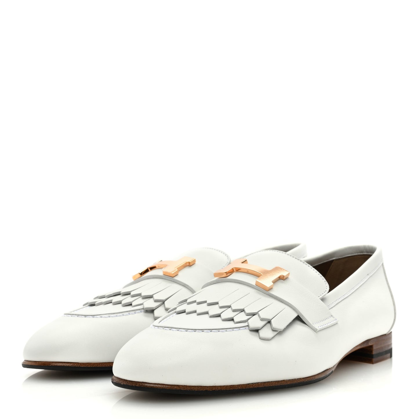 Calfskin Womens Royal Loafers 38 White