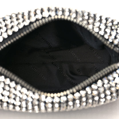 Alexander Wang Mesh Crystal Rhinestone Mini Heiress Pouch Black Silver 5 of 12
