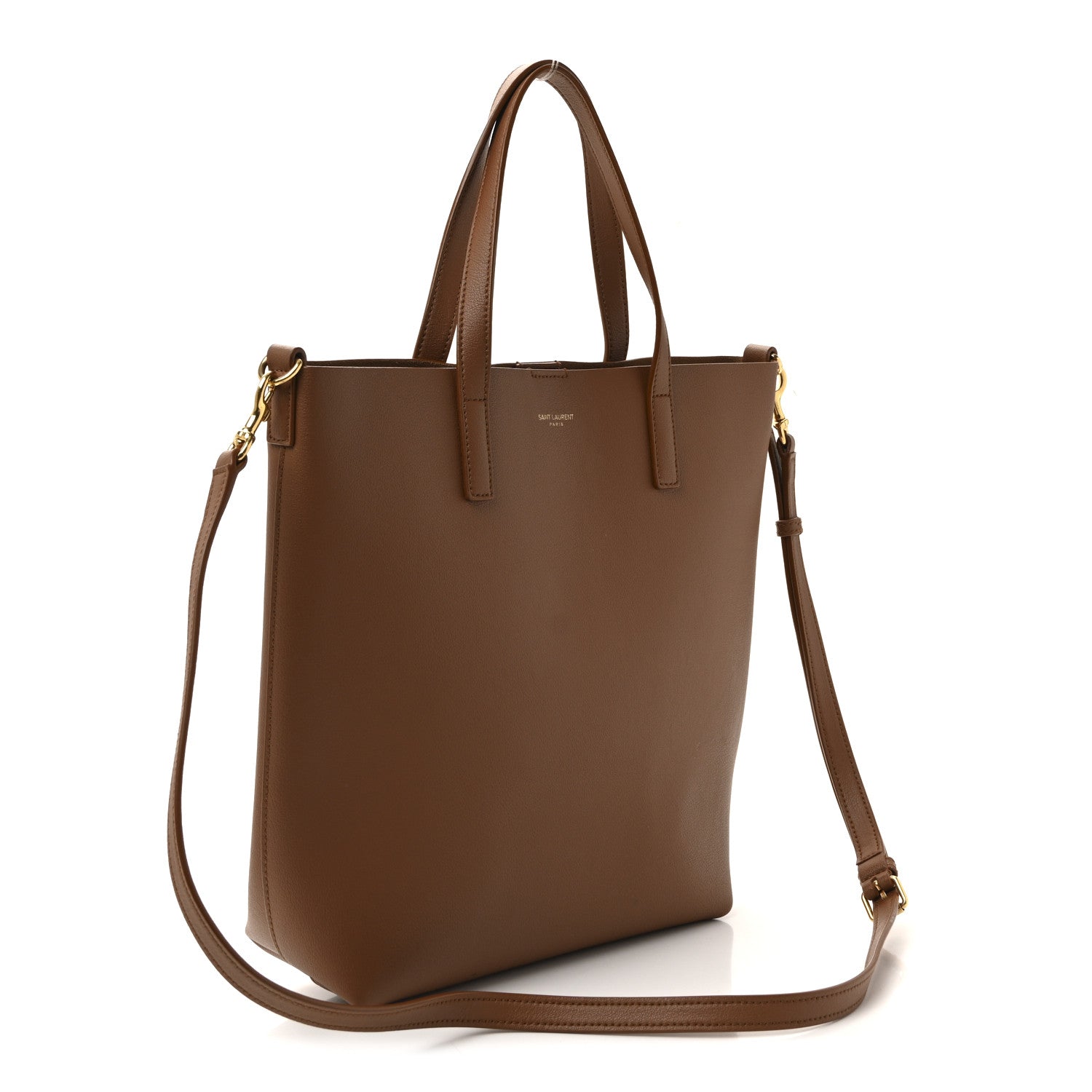Saint Laurent Calfskin Toy Shopping Tote Dark Tan 3 of 10