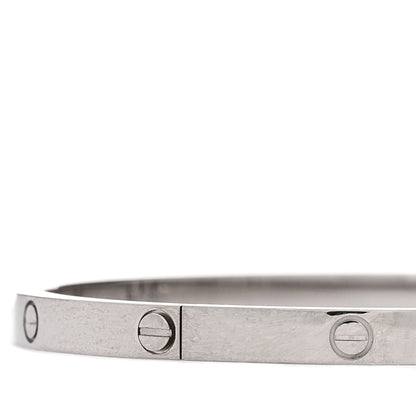 Cartier 18K White Gold Small LOVE Bracelet 16 7 of 8