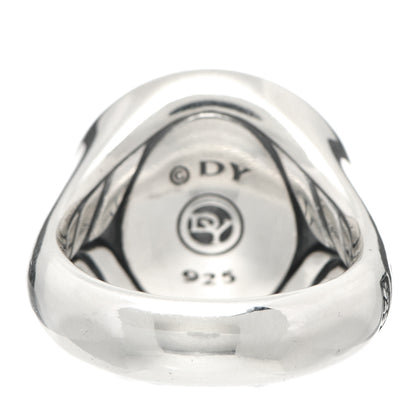 David Yurman Sterling Silver Black Diamond Maritime Compass Signet Ring 57 8 4 of 5