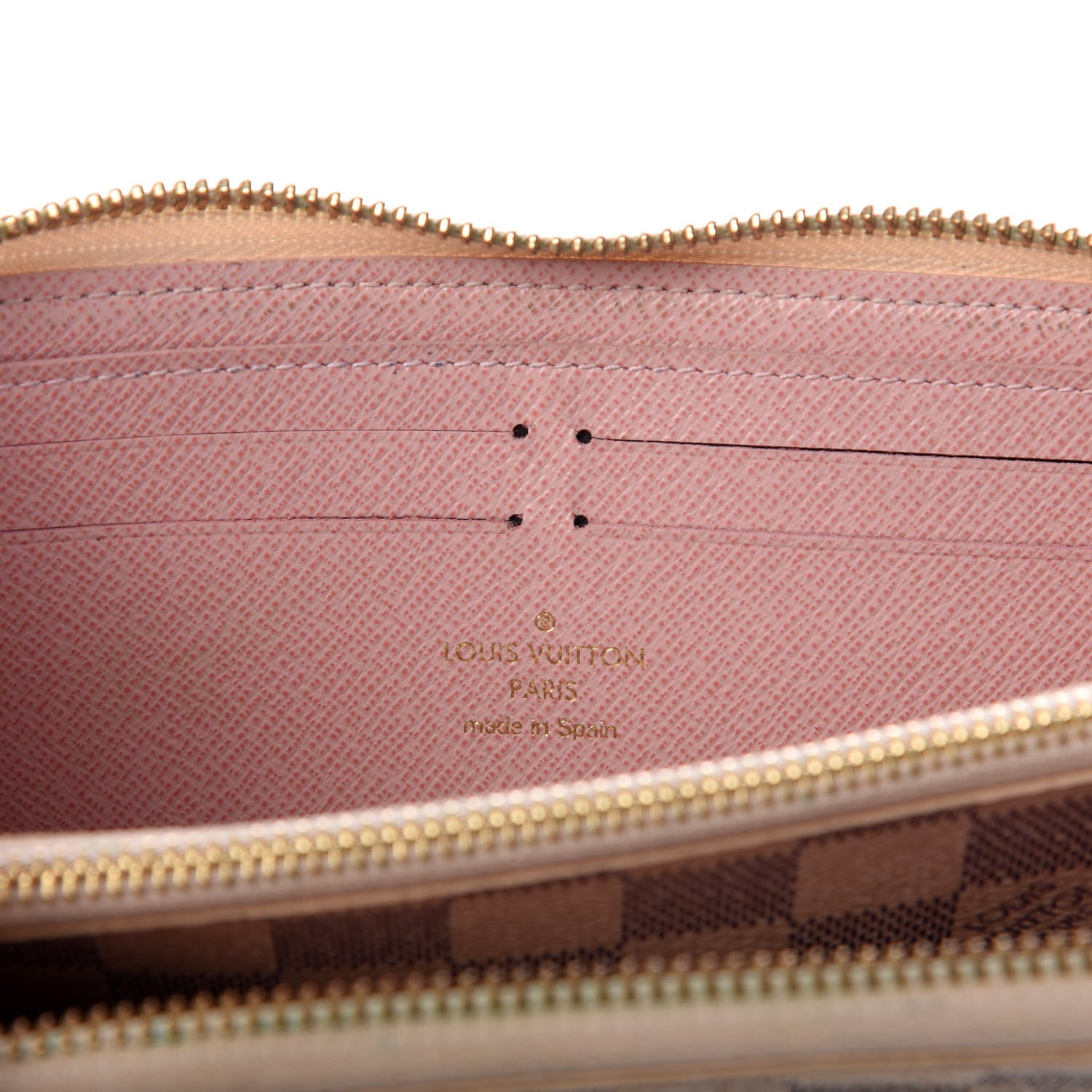 Louis Vuitton Damier Azur Clemence Wallet Rose Ballerine 6 of 7