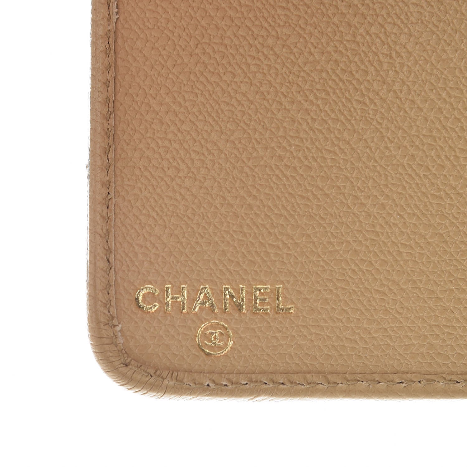 Chanel Grained Calfskin CC Button Pocket Agenda Cover Beige 6 of 8