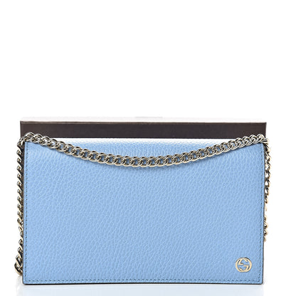 Gucci Dollar Calfskin Medium Betty Chain Wallet Mineral Blue 10 of 10