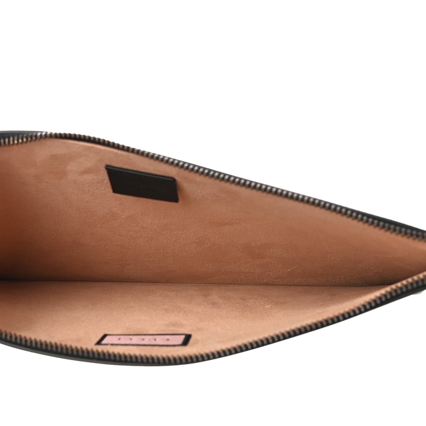 Calfskin GucciGhost Life is Gucci Zip Pouch Black