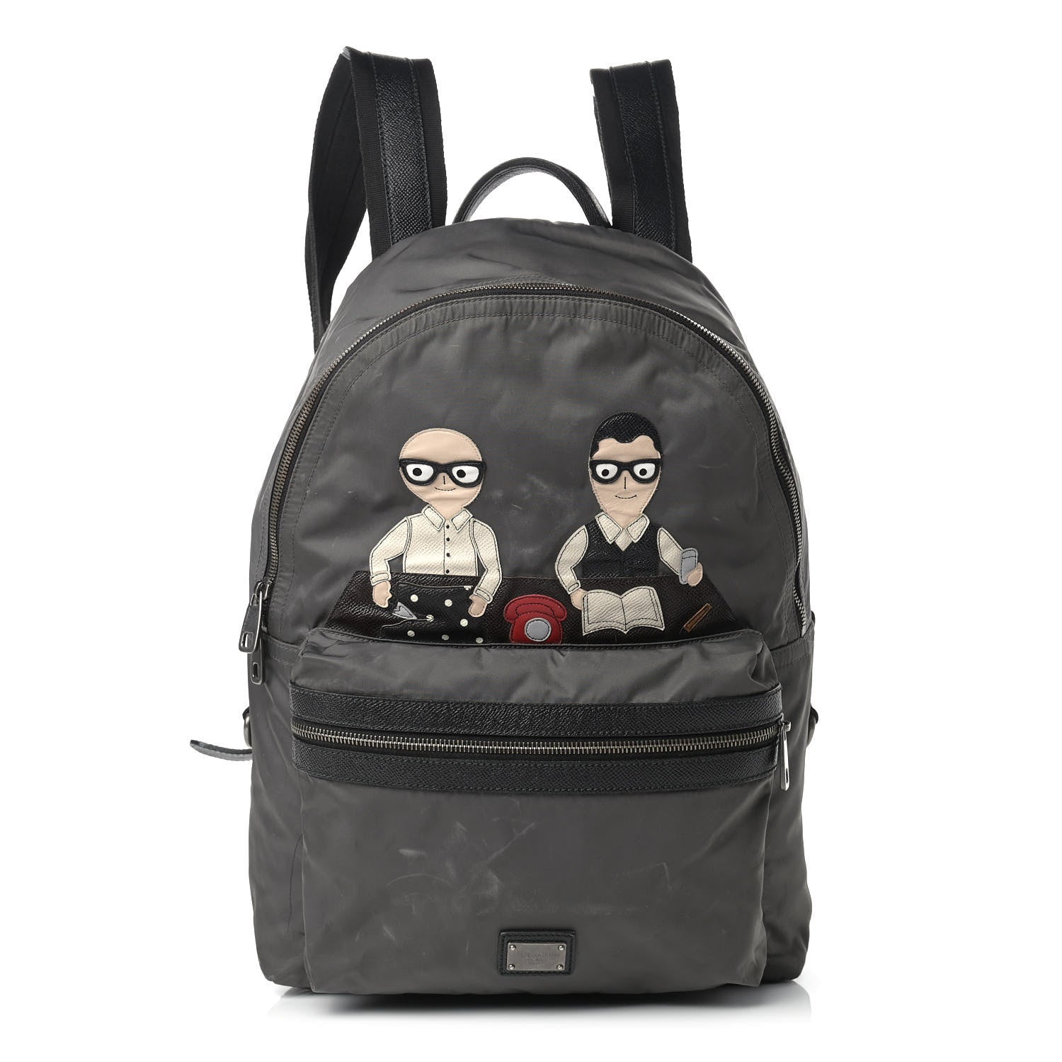 Dolce & Gabbana Nylon Family Patch Backpack Grey 1 of 20