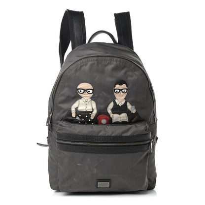 Dolce & Gabbana Nylon Family Patch Backpack Grey 1 of 20
