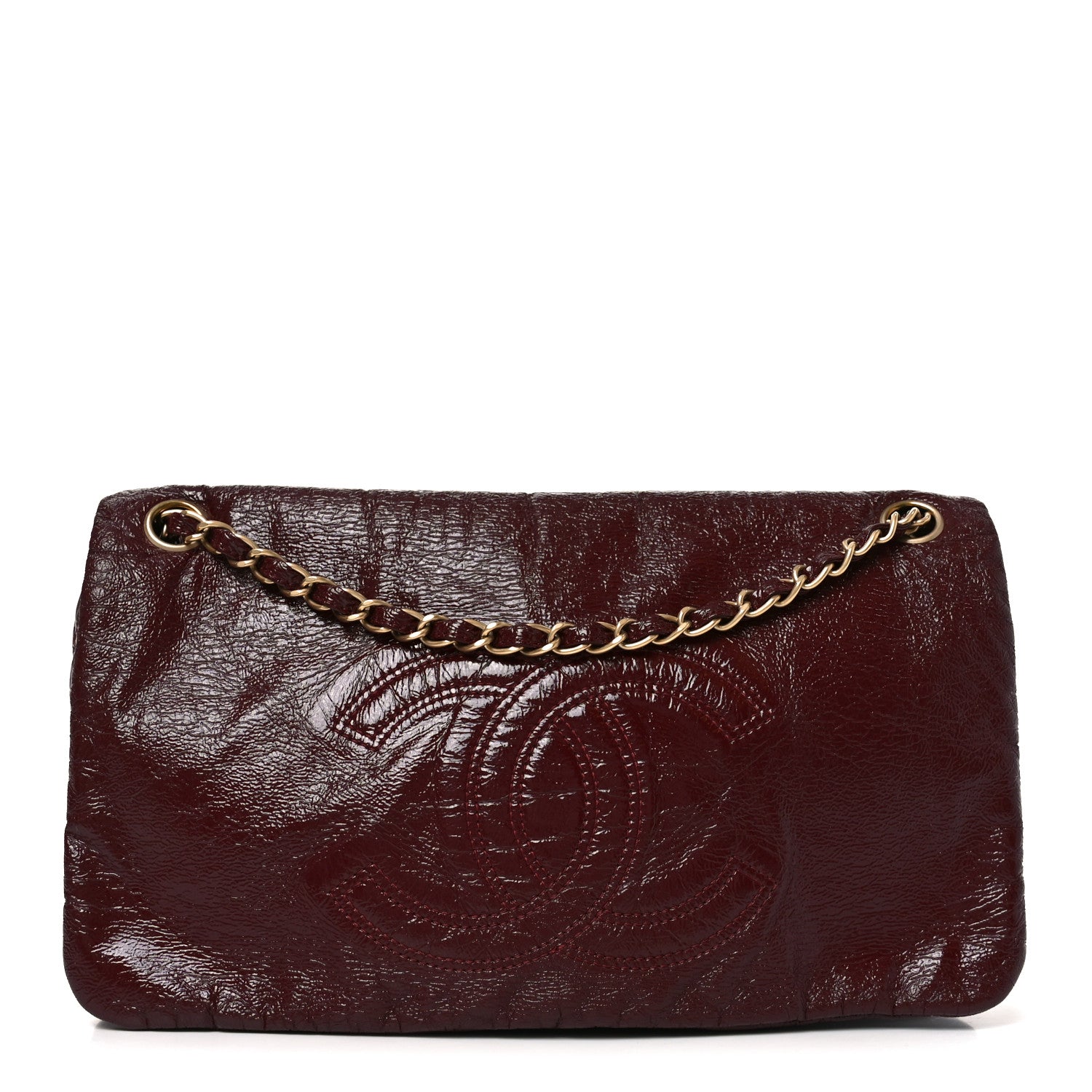Chanel Vinyl Rock and Chain Medium Flap Bordeaux 1 of 11