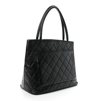 Chanel Lambskin Quilted Medallion Tote Black 3 of 10