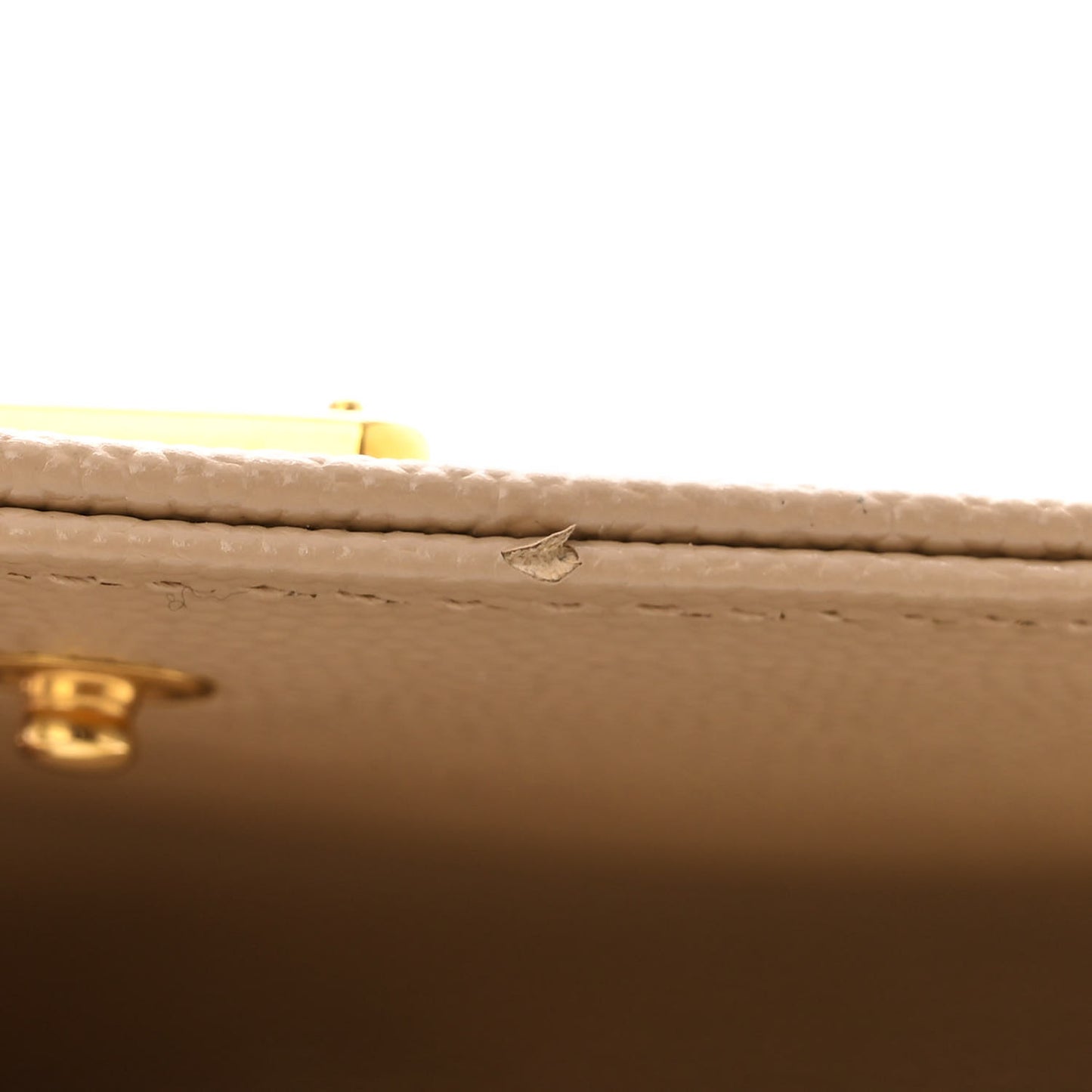 Grain De Poudre Matelasse Chevron Monogram Chain Wallet Dark Beige