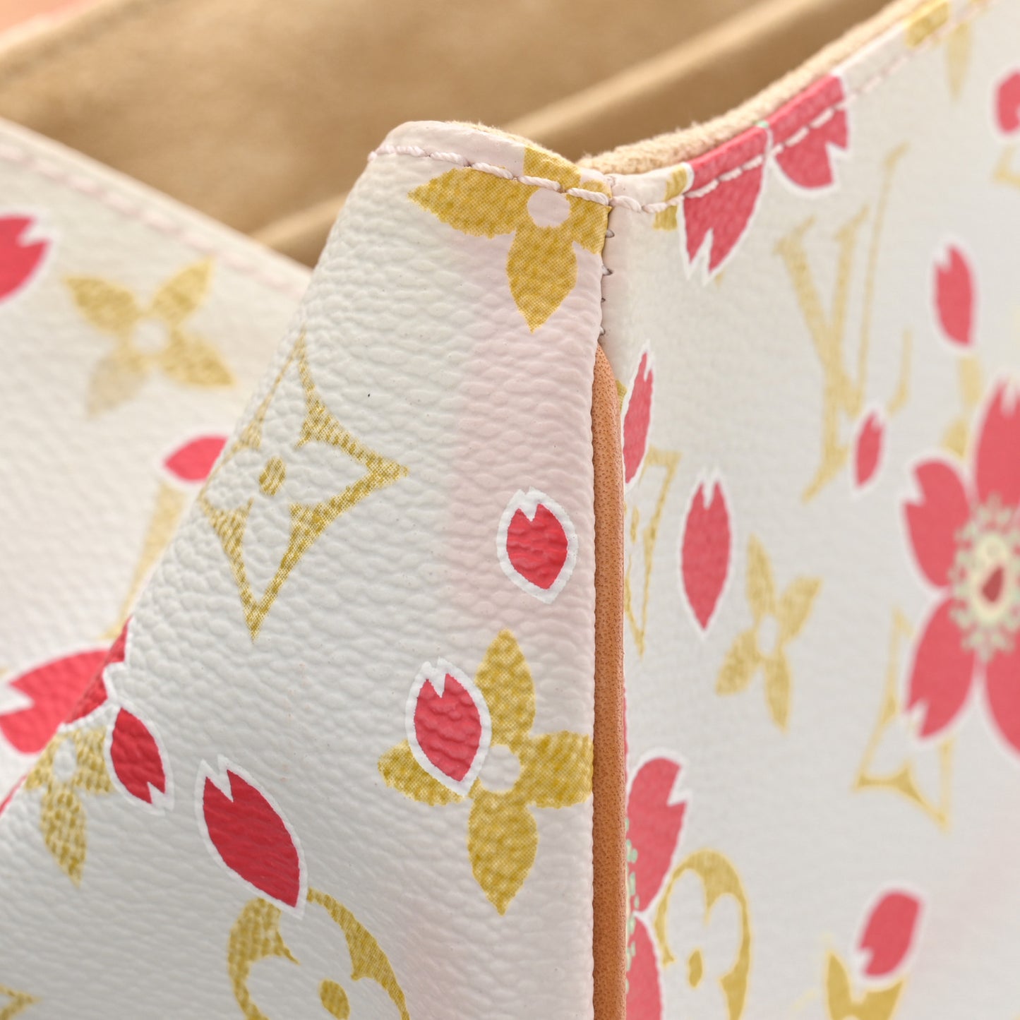 Monogram Cherry Blossom Sac Retro Bag Red