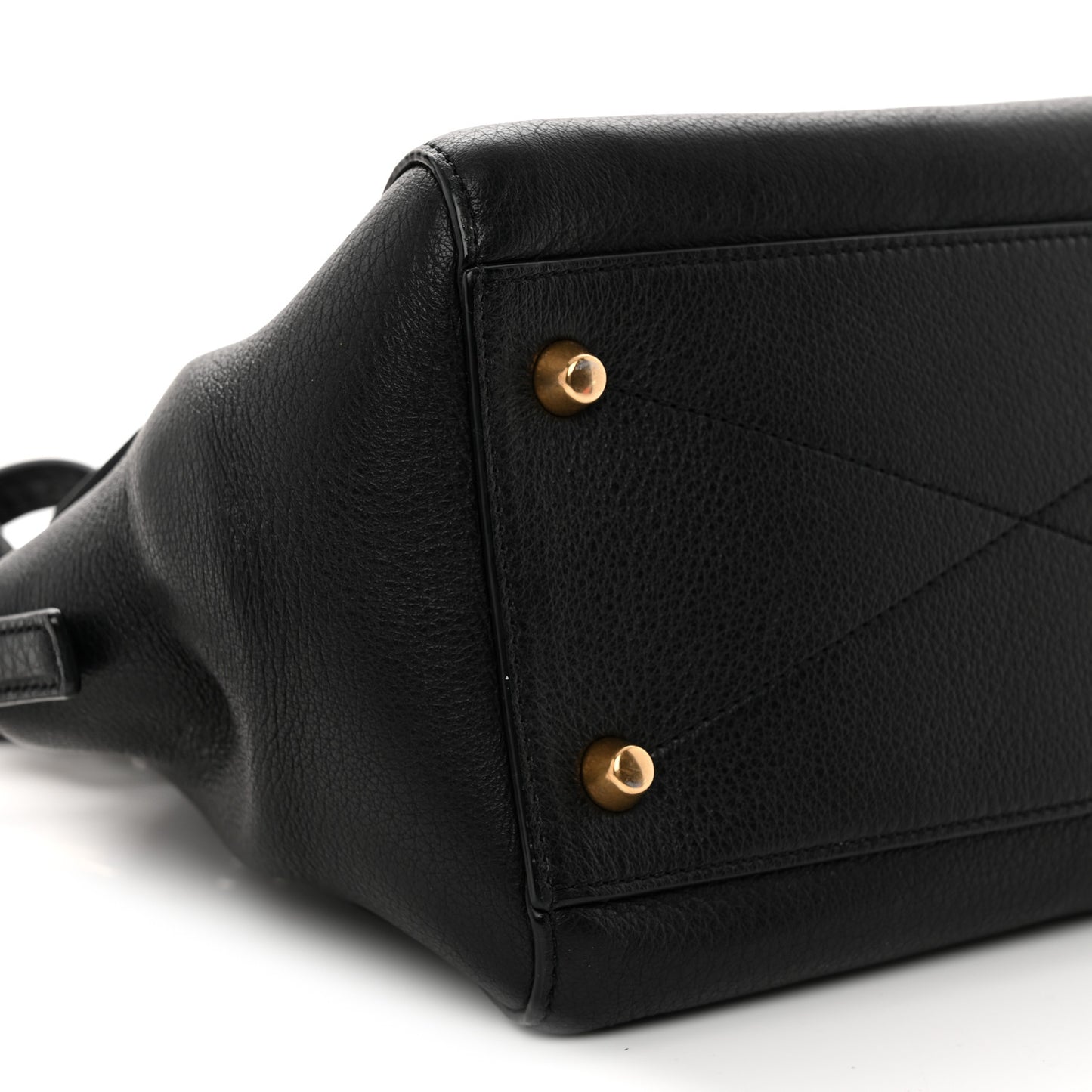 Textured Calfskin Mini Incognito Satchel Black