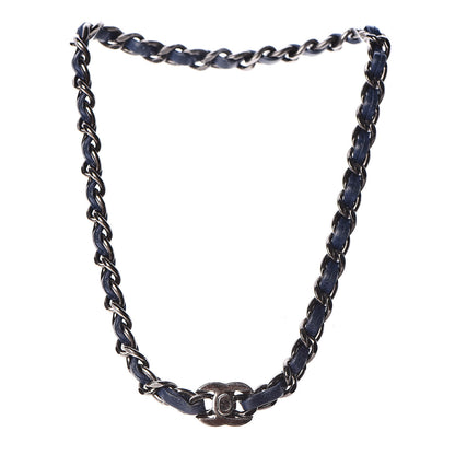 Chanel Lambskin CC Turnlock Choker Necklace Navy Blue 1 of 3
