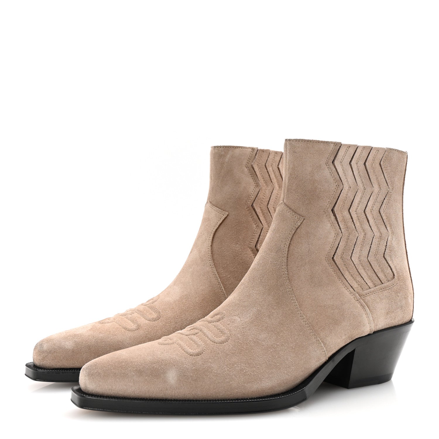 Hermes Suede Mens Vegas Ankle Boot 41 Beige Dune 4 of 10