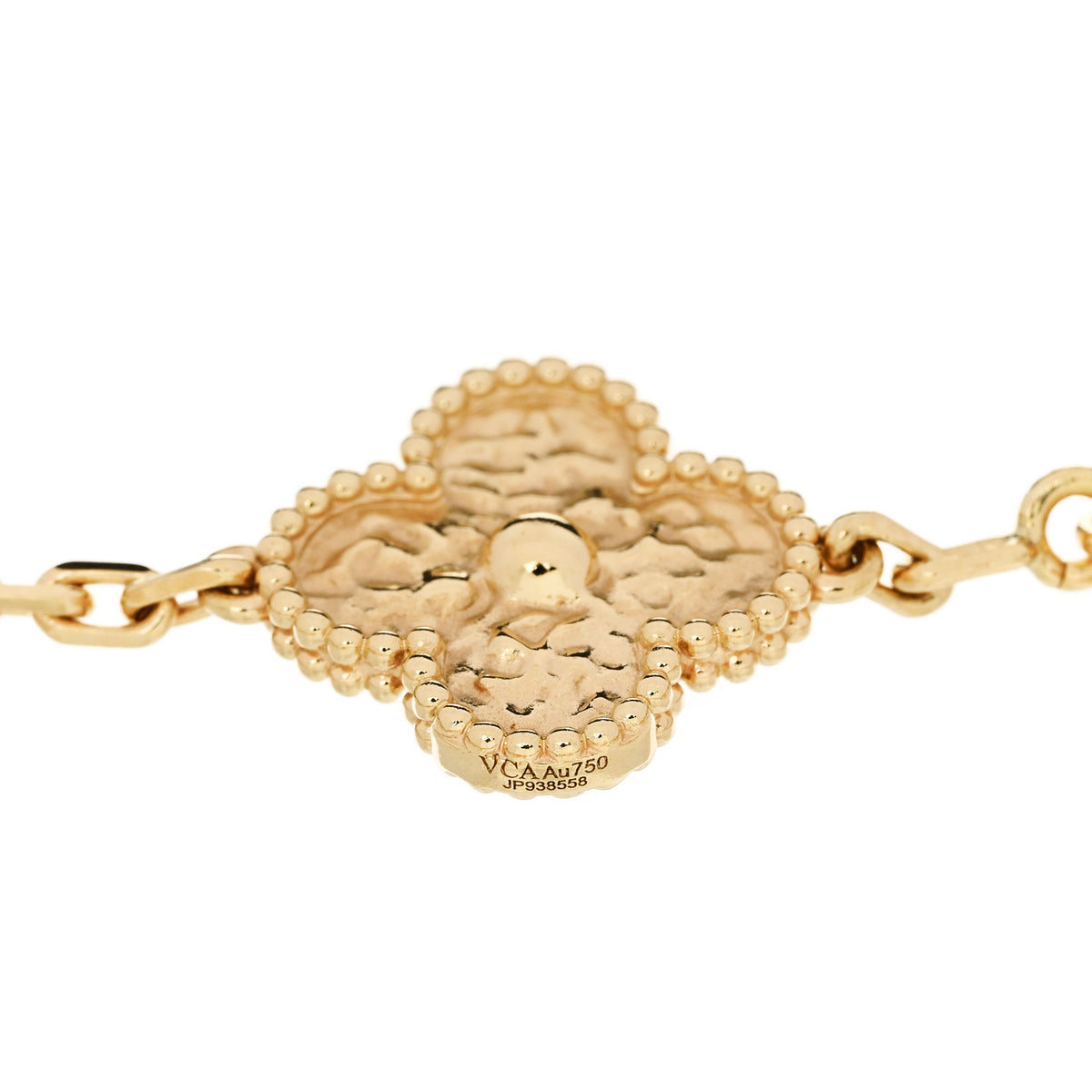 Van Cleef & Arpels 18K Yellow Gold 5 Motifs Vintage Alhambra Bracelet 3 of 4