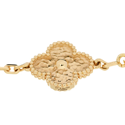 Van Cleef & Arpels 18K Yellow Gold 5 Motifs Vintage Alhambra Bracelet 3 of 4