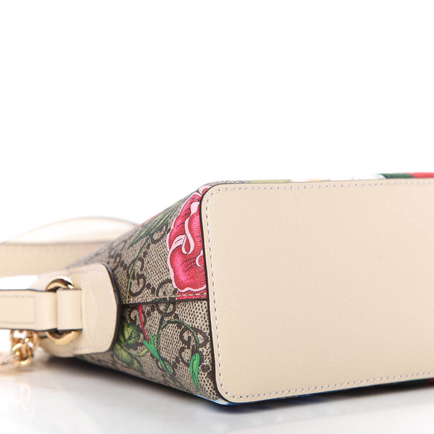 Gucci GG Supreme Monogram Flora Web GG Small Ophidia Dome Shoulder Bag White 6 of 11