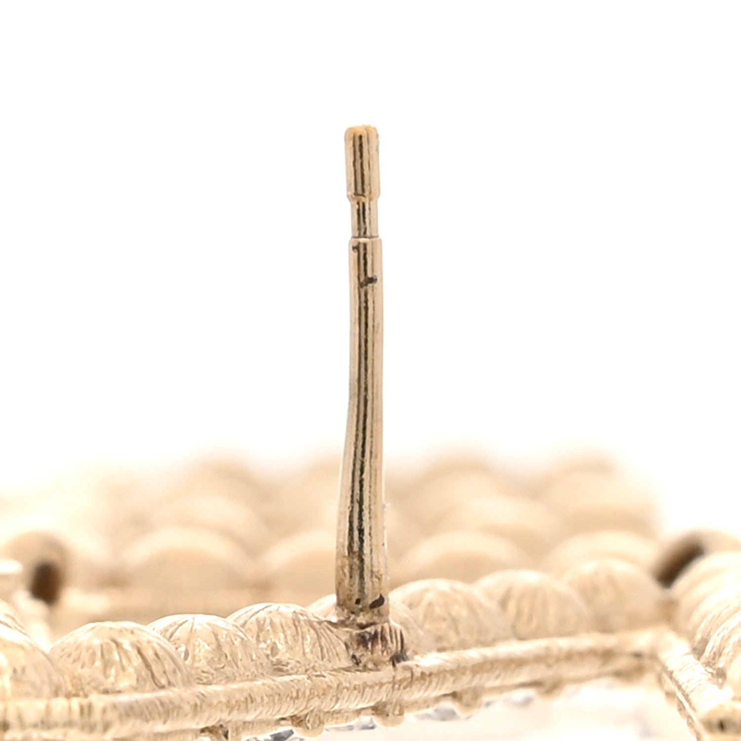 Chanel Crystal Cha-Nel Logo Drop Earrings Gold 5 of 7