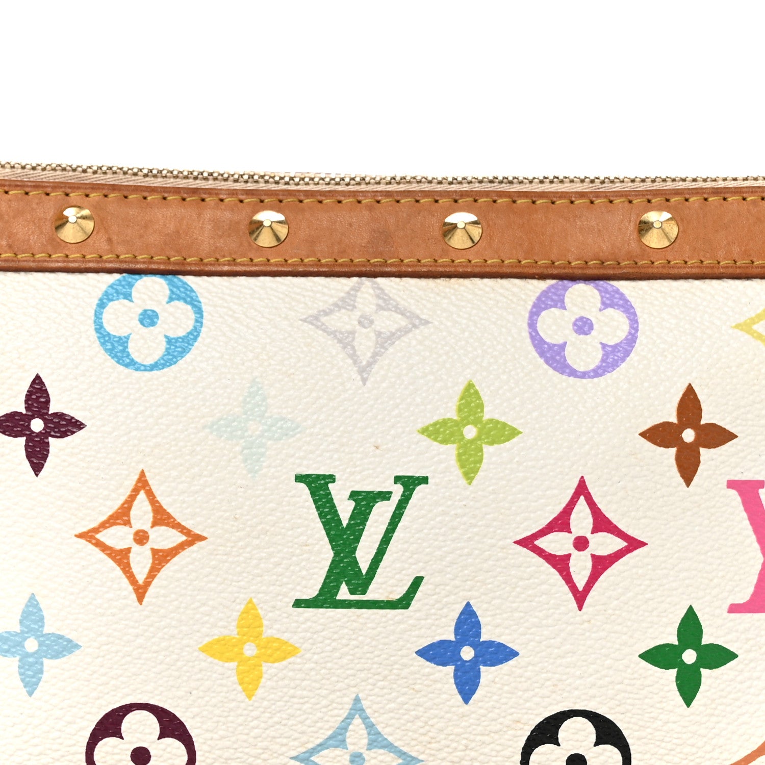 Louis Vuitton Monogram Multicolor Pochette Accessories White 8 of 12