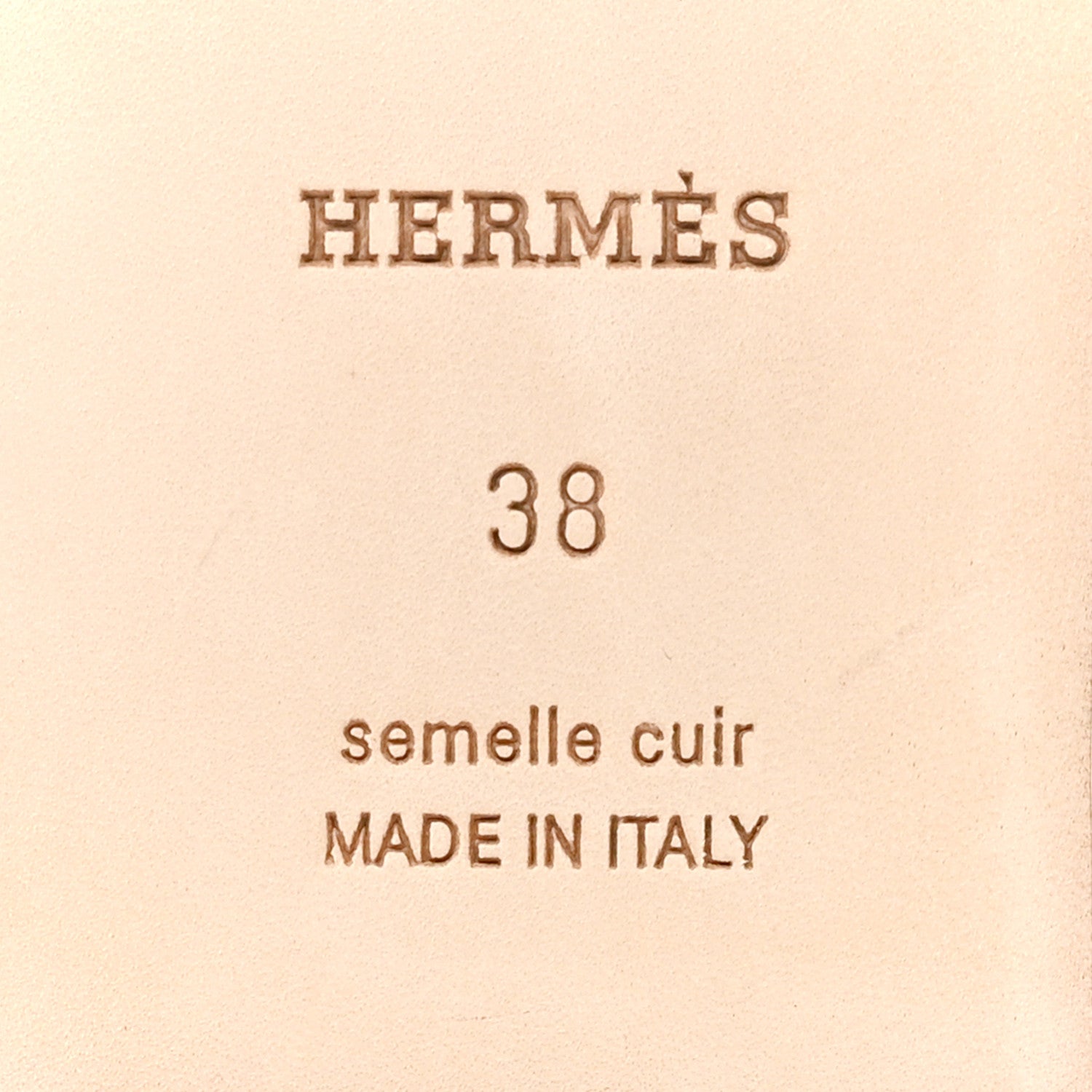Hermes Box Calfskin Oran Sandals 38 Gold 8 of 10