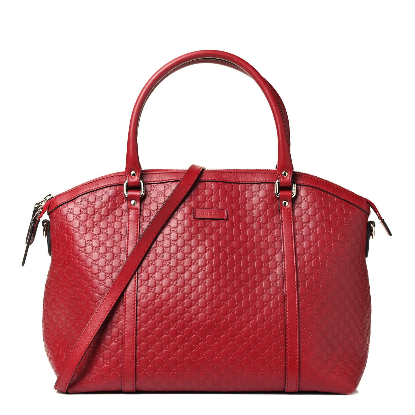 Soft Microguccissima Dome Satchel Red