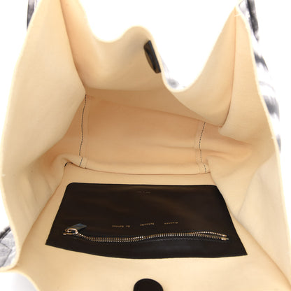 Proenza Schouler Grained Calfskin Large Tie Dye Tote Black White 5 of 9