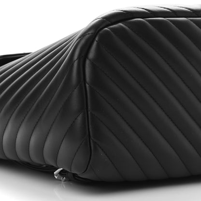 Chanel Calfskin Chevron Quilted Large Urban Spirit Backpack Black 8 of 9