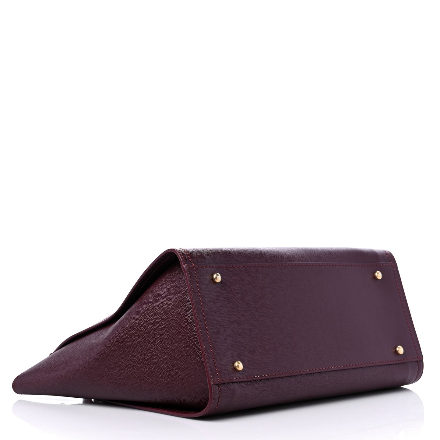 Caviar Small Studded Deauville Tote Burgundy