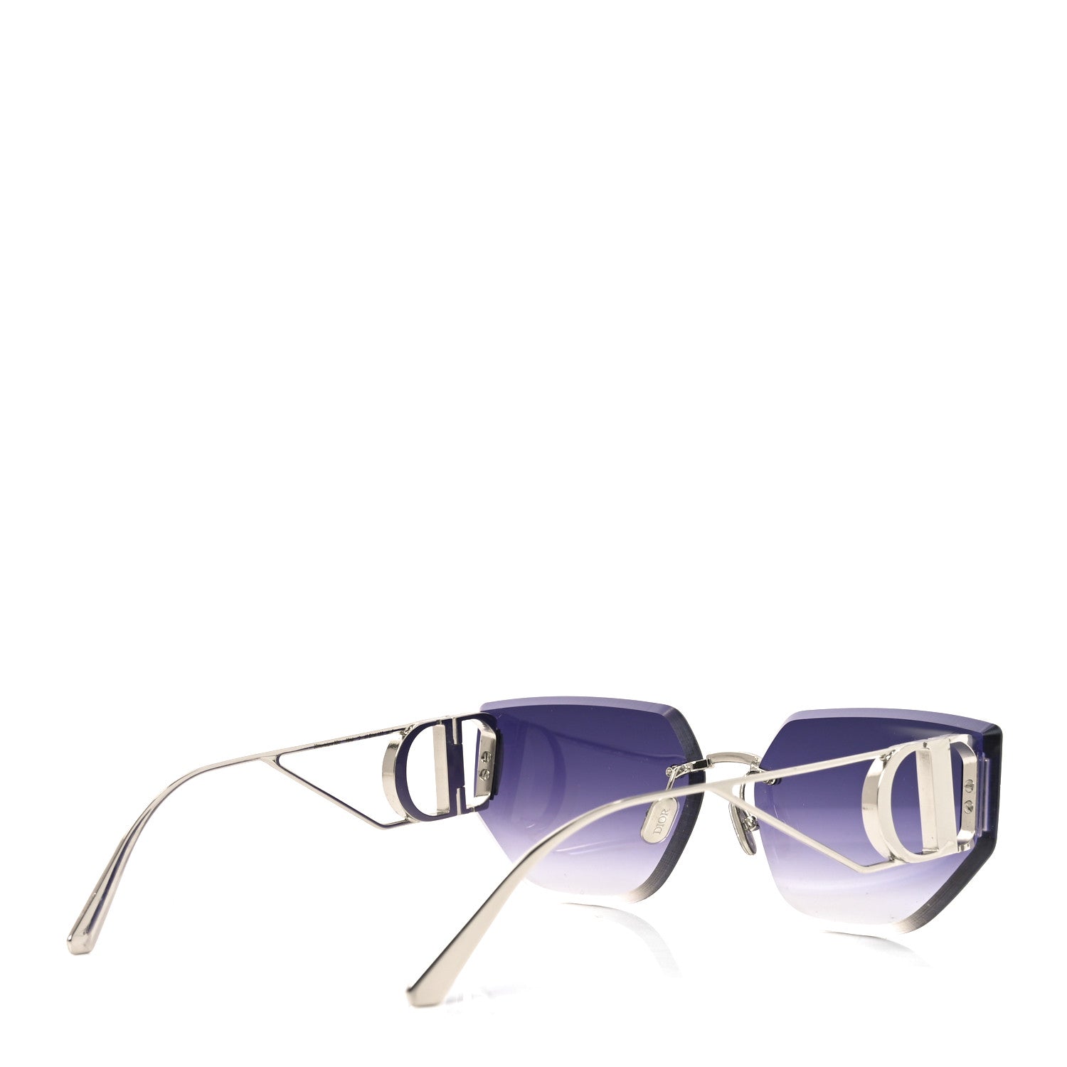Christian Dior Metal 30 Montaigne B3U Butterfly Sunglasses Silver 4 of 6