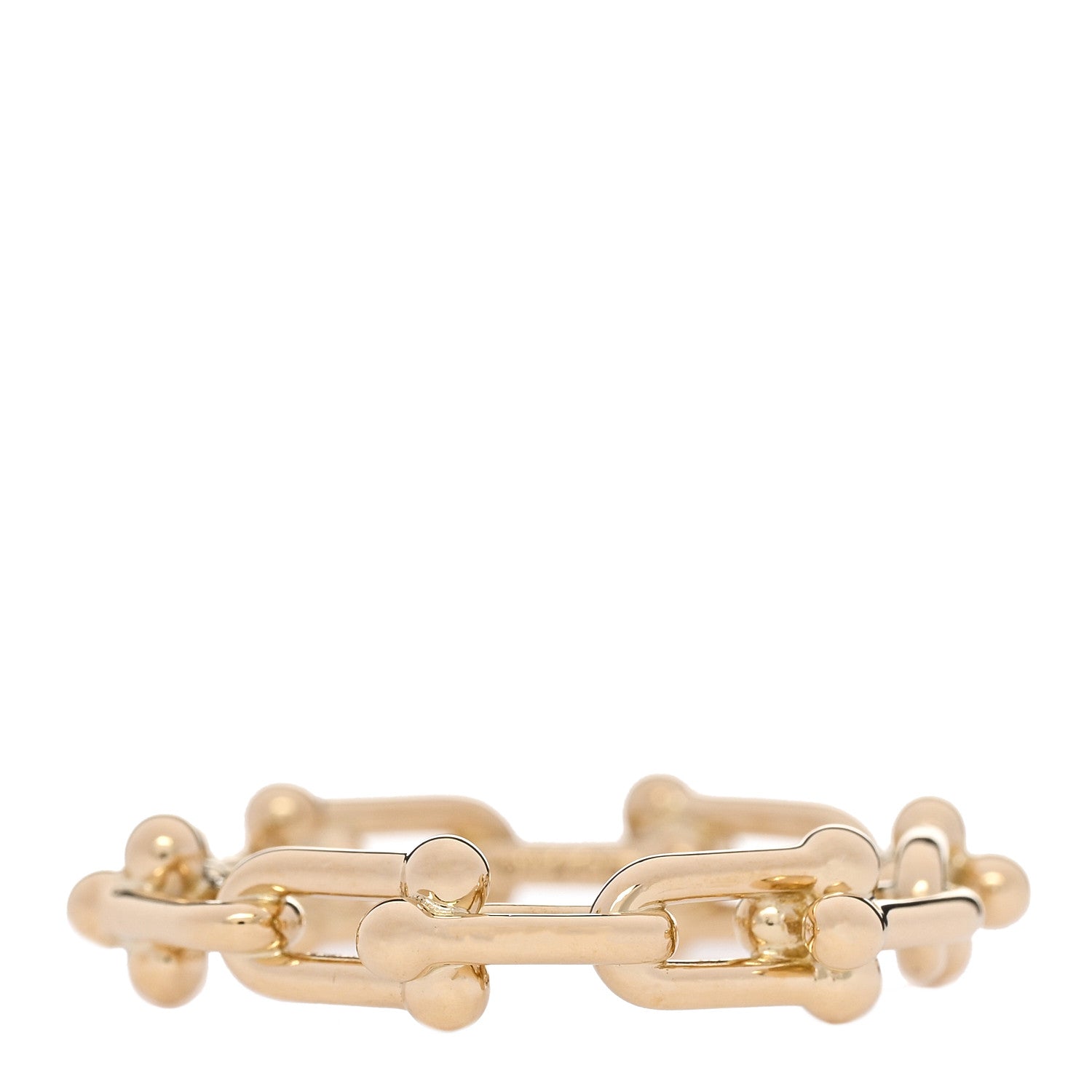 Tiffany 18K Yellow Gold Hardwear Micro Link Ring 54 6.75 1 of 7