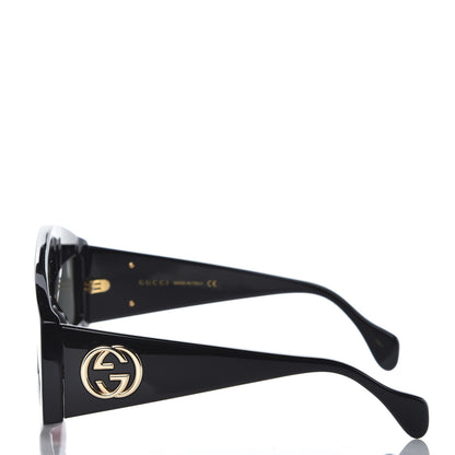Gucci Acetate Crystal Hollywood Forever Tear Drop Sunglasses GG0359S Black 3 of 9