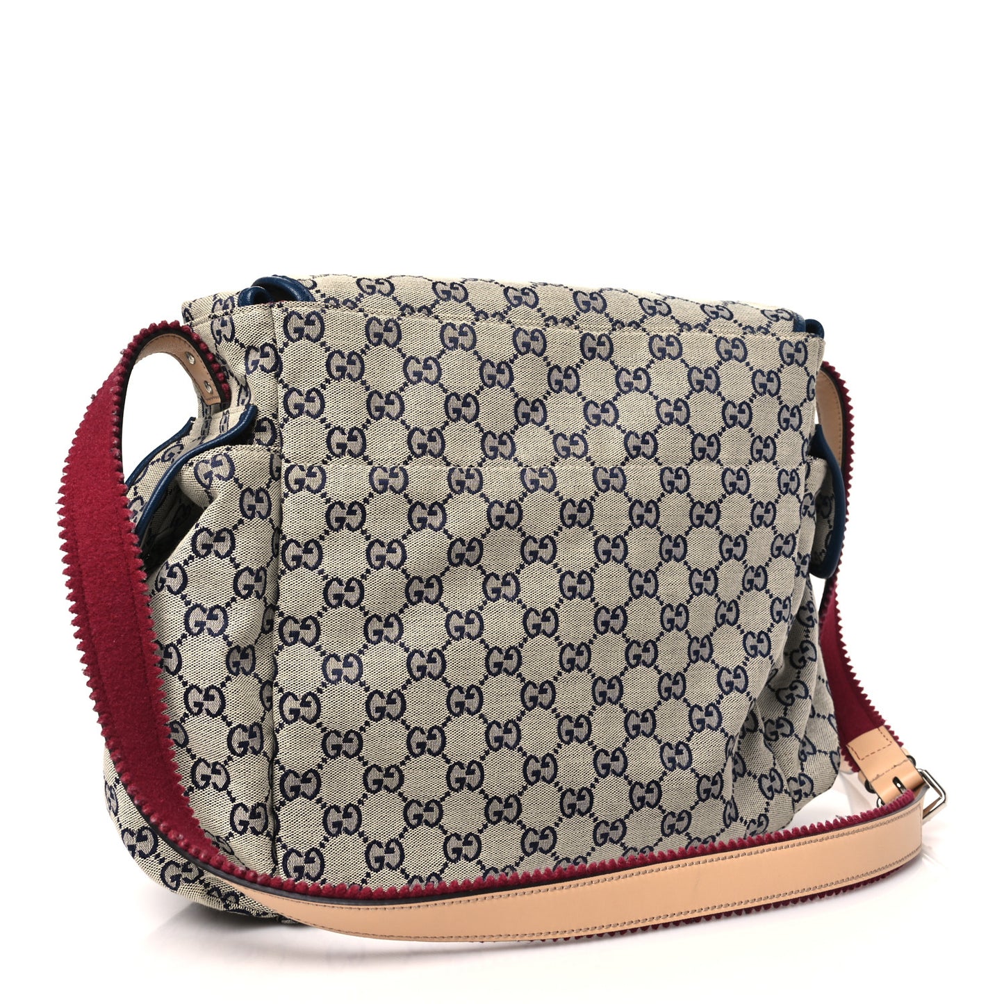 GG Monogram Diaper Bag Beige Blue