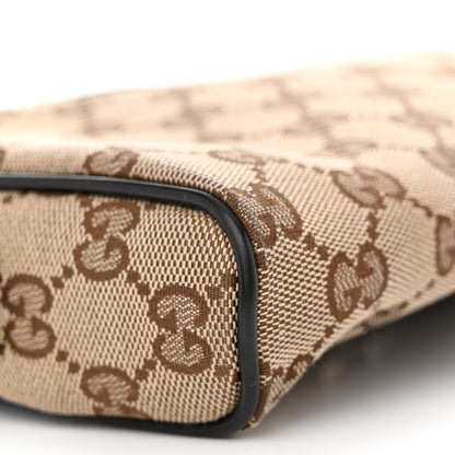 Gucci Monogram Dollar Calfskin Belt Bag Beige Ebony Testa di Moro Marrone Scuro 10 of 11