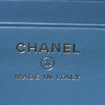 Chanel Denim Quilted CC Pearl Crush Camera Case Blue 6 of 11